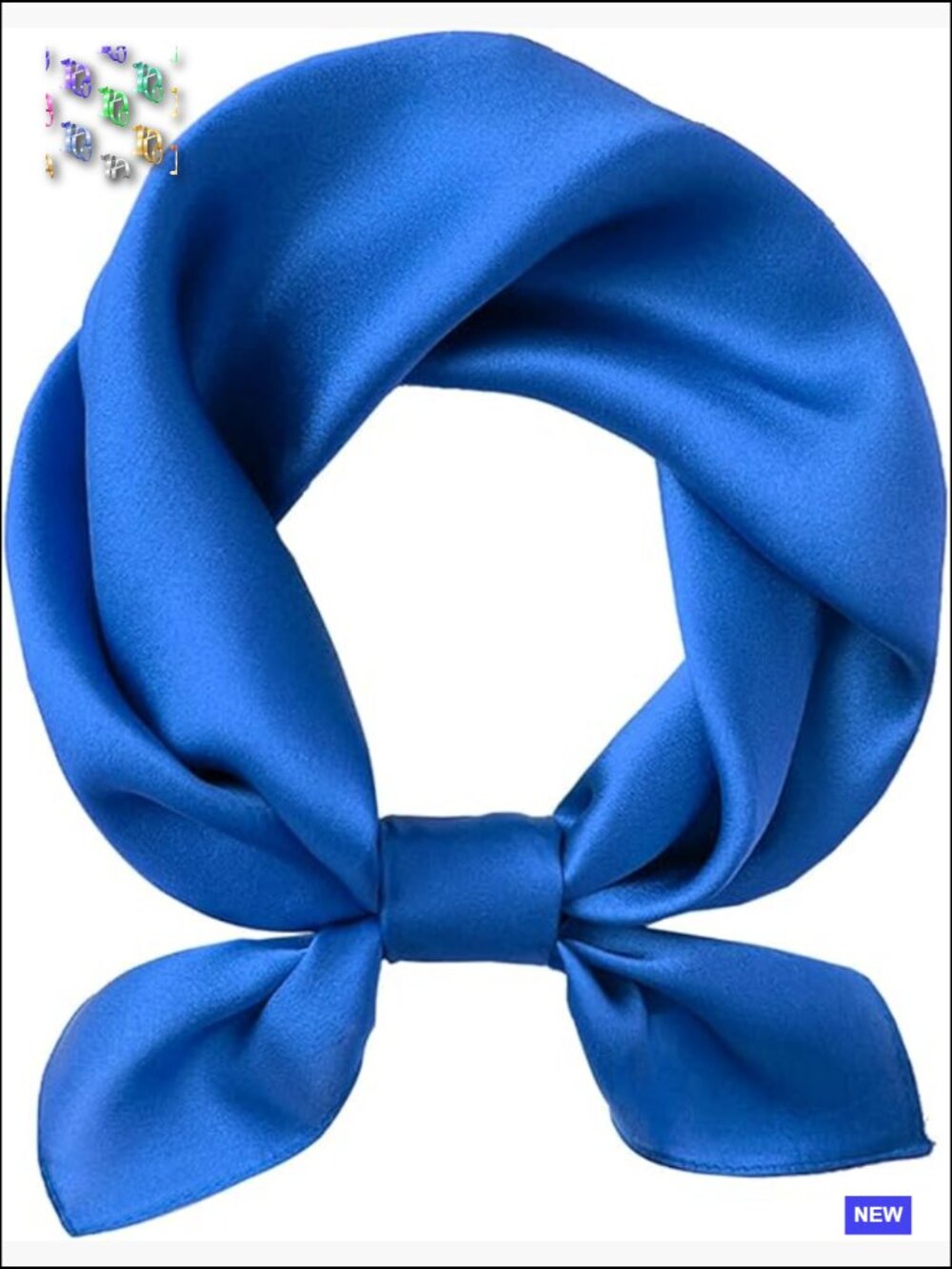 Satin Square Scarf Solid Emulation Silk Hair Ribbon Handbag Purse 23.6"